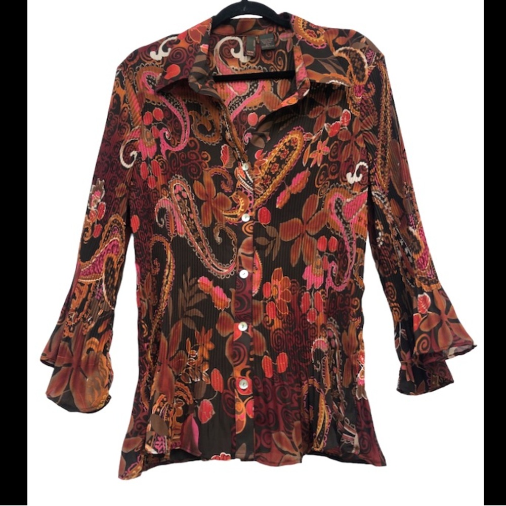 Sere Nade 70’s inspired stretch blouse 2X